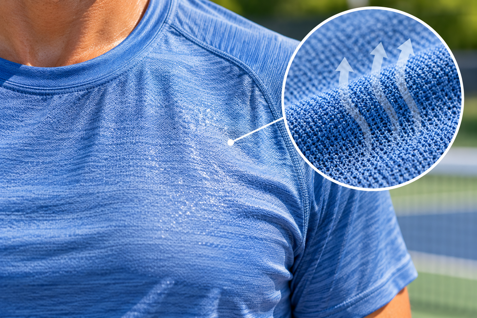 moisture-wicking fabric for pickleball clothing