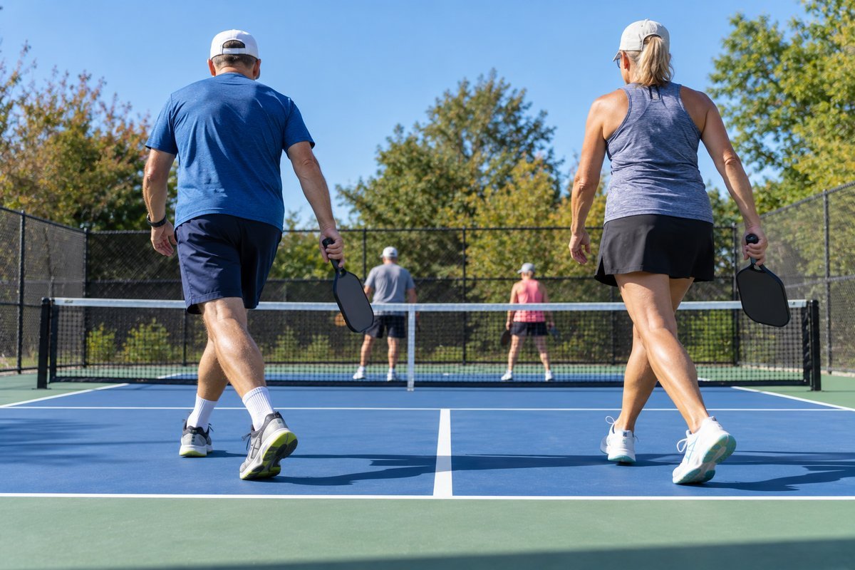 Pickleball scoring rules: doubles partners switching sides after winning a point